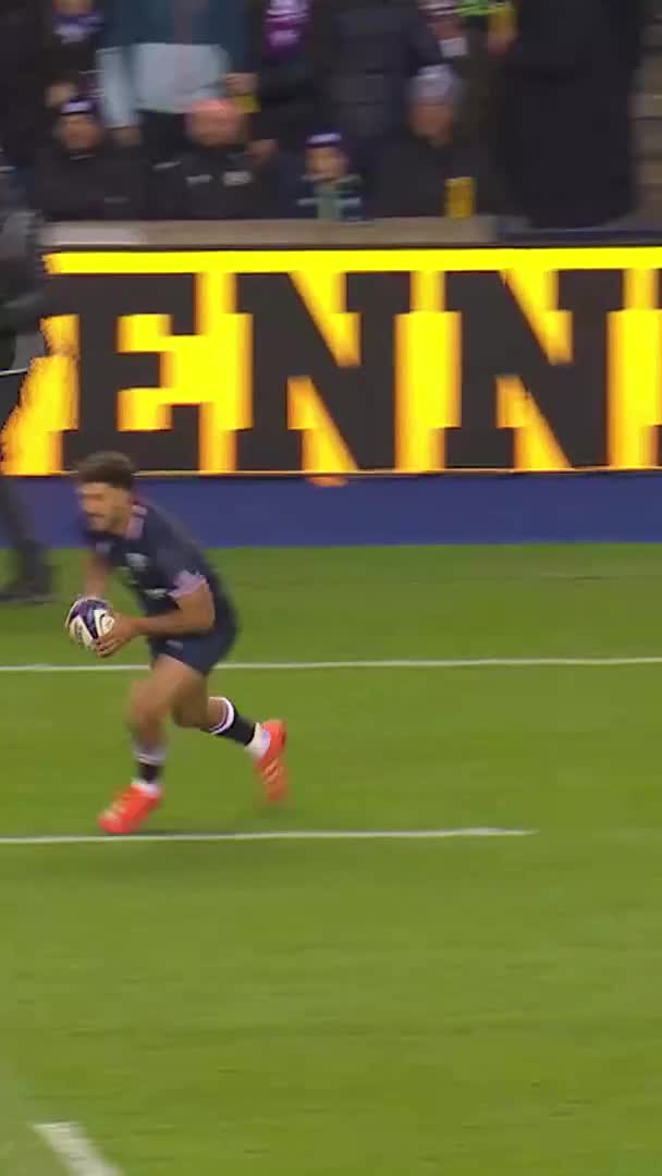 TikTok post by @scottishrugby for discoveryplus. Caption reads: [...] matches live on @tntsports & ....