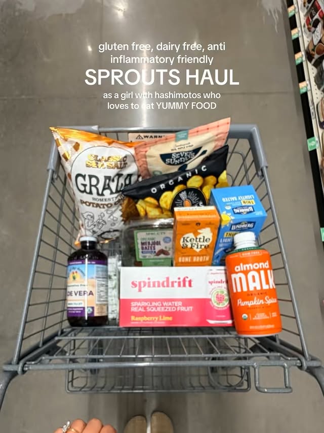 Instagram post by @wellnesswithnini for Sprouts Farmers Market. Caption reads: Had to take yall along for a little sprouts....