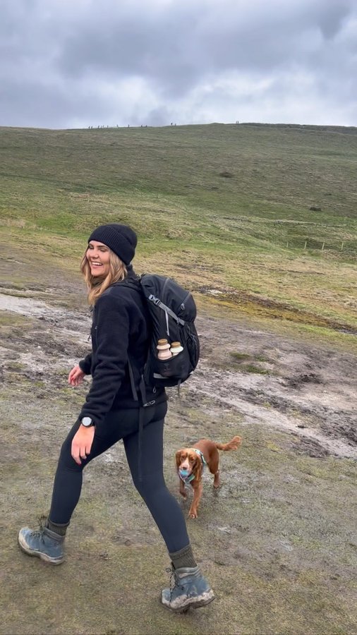 Instagram post by @geordie_hiker for Shaken Udder. Caption reads: Do what makes you happy! ⛰️ Nothing better than....