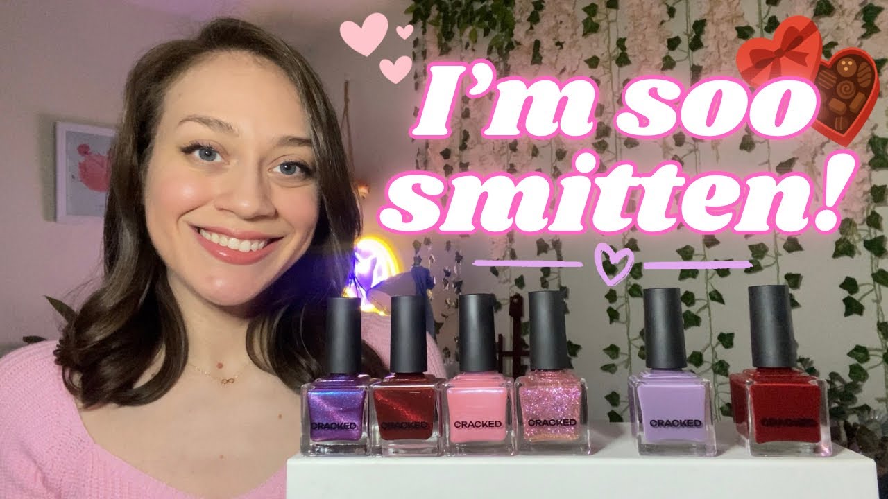 YouTube post by @PolishedYogi for Cracked Polish. Caption reads: The CUTEST Quad! 😍 Cracked Polish Last Minute....