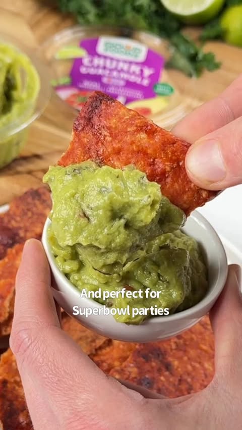 Instagram post by @ketosnackz for Good Foods. Caption reads: [...] 1-Ingredient Protein Chips with @goodfoods....