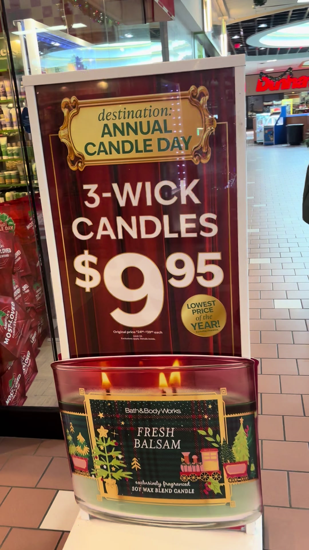 TikTok post by @raisingdylan for Bath & Body Works. Caption reads: Get your candles today before they run out! @Bath....
