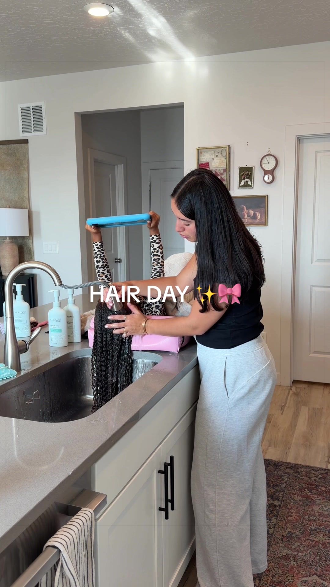 TikTok post by @sabriena_abrre for Hairitage by Mindy. Caption reads: These new formulas from @Hairitage by Mindy....