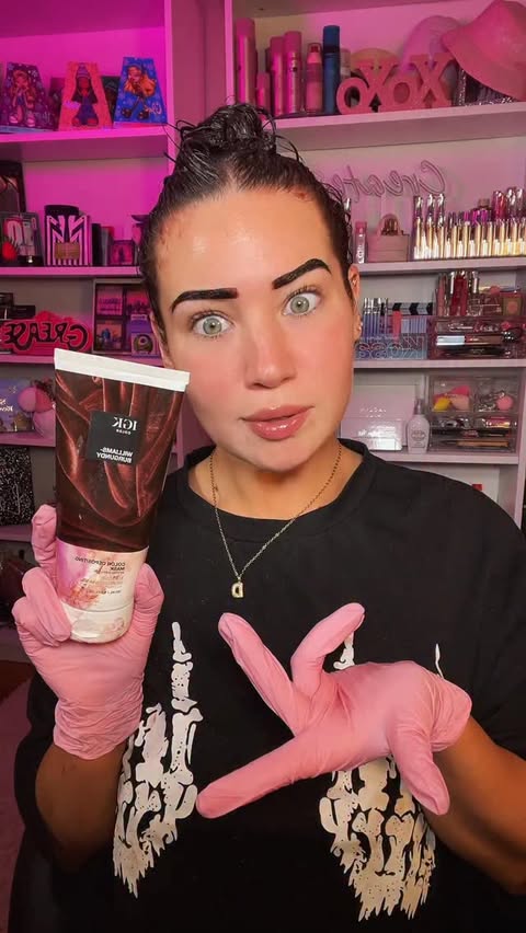 Instagram post by @danielleelliott__ for IGK Hair. Caption reads: HAIR TRANSFORMATION!😳🔥 Needed a quick change!....