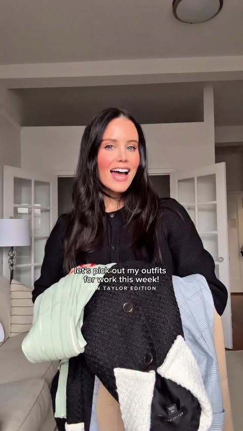 Instagram post by @julietmackayy for Ann Taylor. Caption reads: [...] wearing to work this week — all from....