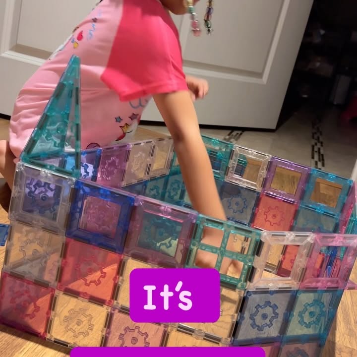 Instagram post by @only1kaylei for Target. Caption reads: It’s @connetix_tiles time 

Using my....