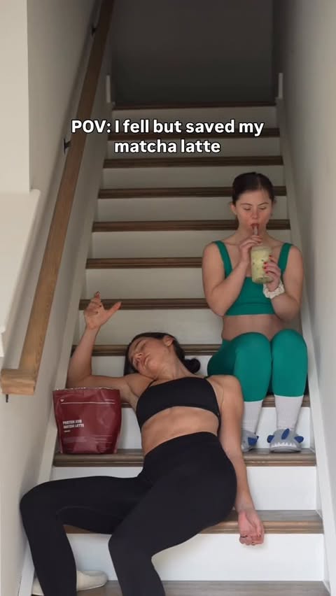 Instagram post by @vallitfit for Women's Best. Caption reads: Not my protein iced matcha latte from @womensbest....