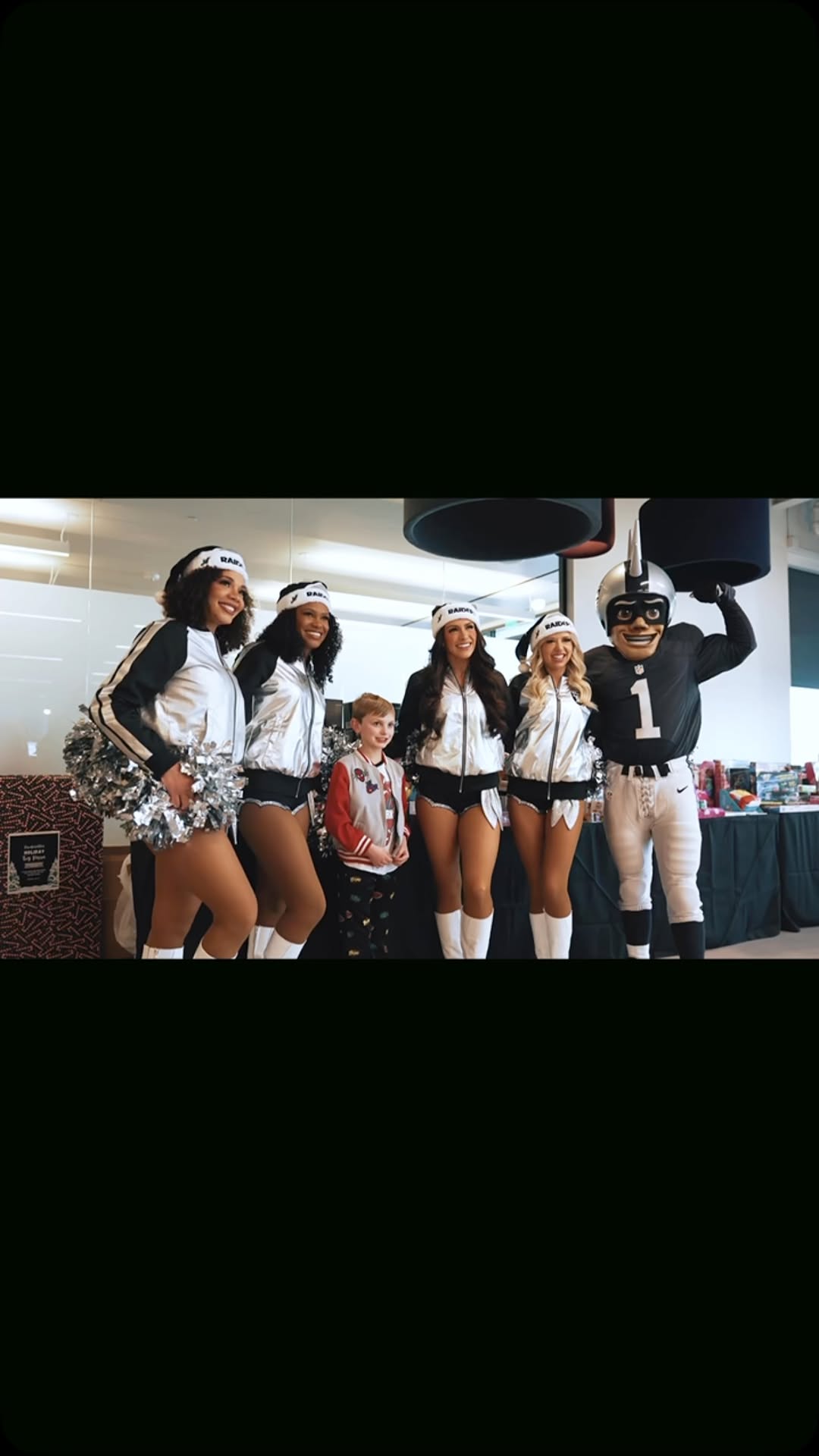 Instagram post by @raiderettes for Intermountain Health. Caption reads: This holiday season we teamed up with our....