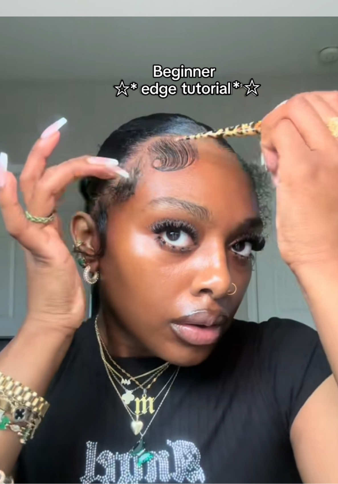 TikTok post by @mu.nisah for KISS Colors & Care. Caption reads: Replying to @chelsea highly requested video....