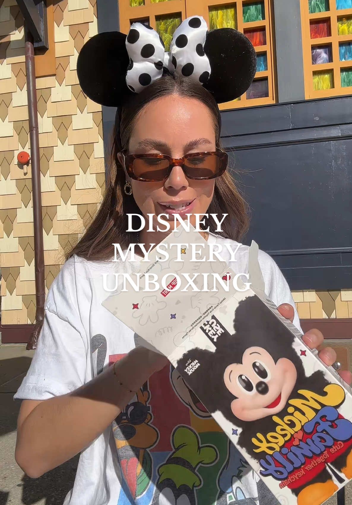 TikTok post by @jordynsleek for Pop Mart. Caption reads: My favorite @POP MART US Mickey Family Keychain....