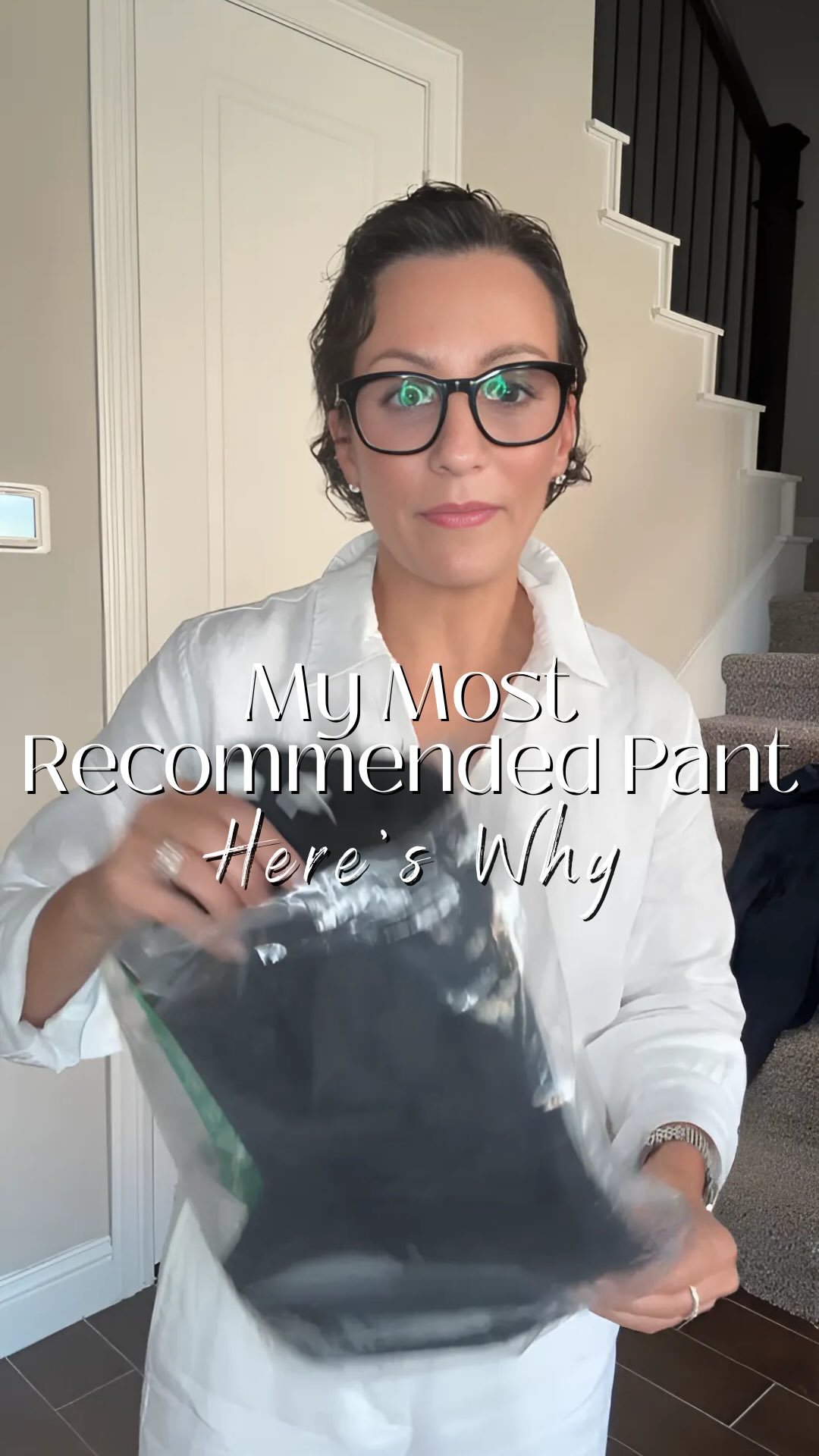 Instagram post by @stylewitheugenia for Vince. Caption reads: You don’t need 10 pairs of black pants.....