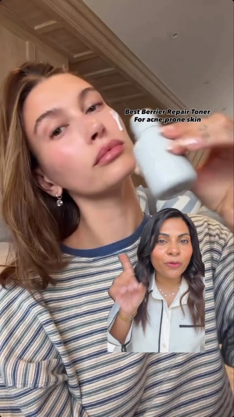 Instagram post by @sneha_maskara_ for Nykaa. Caption reads: Best barrier repair toner! If u have sensitive....