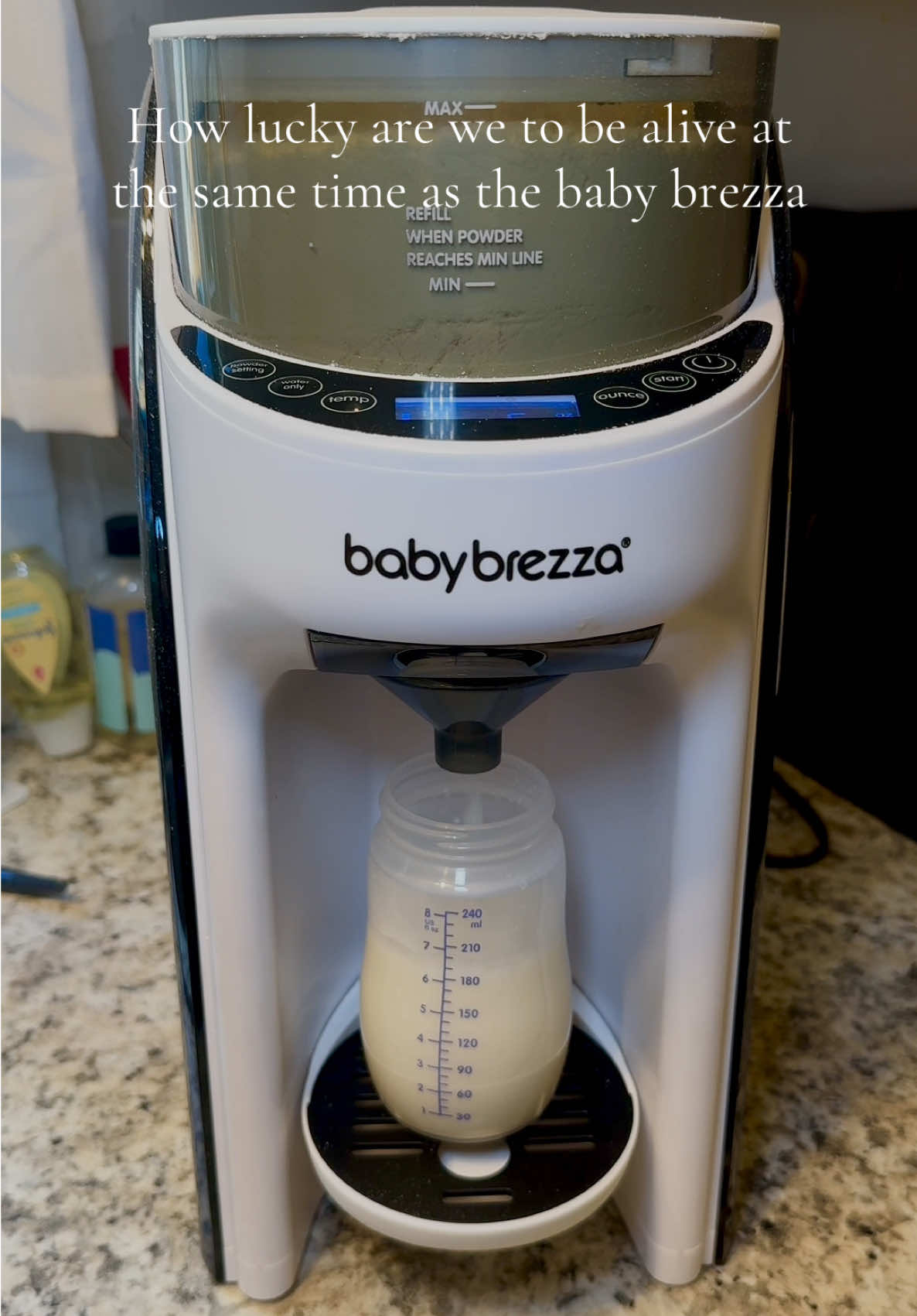 TikTok post by @sydsab16 for Baby Brezza. Caption reads: @Baby Brezza #babybrezza #tiktokmusthaves [...].