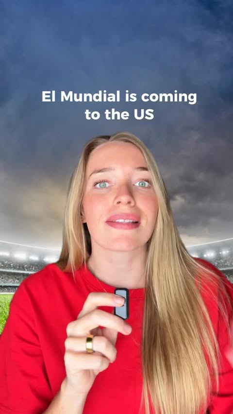 Instagram post by @maddies_mundo for Telemundo. Caption reads: [...] de la FIFA 2026™️ en español por @telemundo....