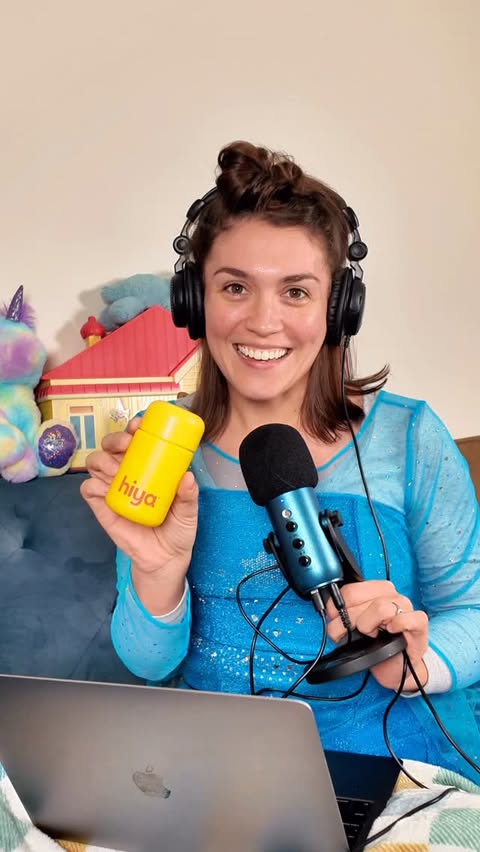 Instagram post by @kanececi for Hiya. Caption reads: AITA Toddler Podcast: Mystery Meat with....
