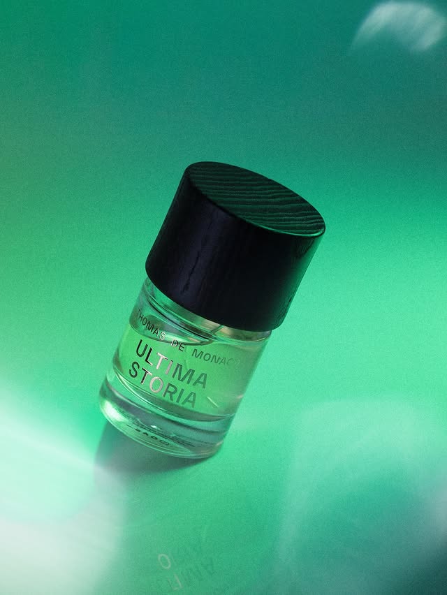Instagram post by an influencer for Thomas De Monaco Parfums. Caption reads: AD| Review Thomas De Monaco Ultima Storia While it....