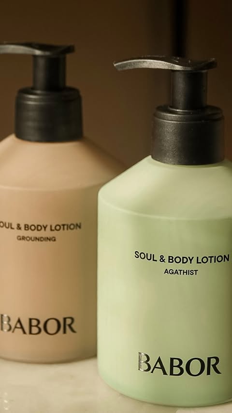 Instagram post by @kate_romanoff for Babor. Caption reads: [...] rituals that calm, uplift, and nourish.....