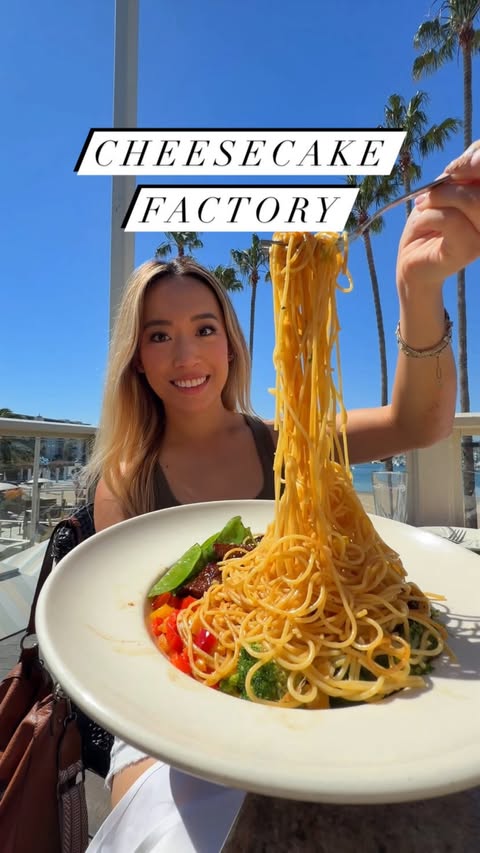 Instagram post by @jenz_losangeles for The Cheesecake Factory. Caption reads: [...] The Cheesecake Factory’s NEWEST 2026 menu....