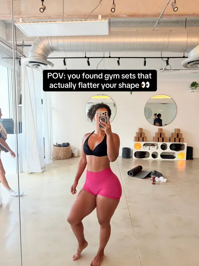TikTok post by @thejessnichole for SHEIN Sports. Caption reads: [...] Product IDs: [163540302] [411535975]....