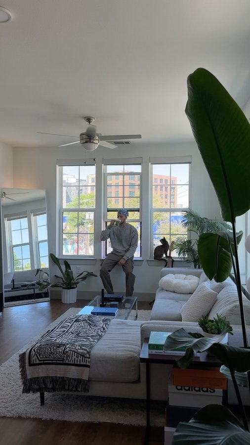 Instagram post by @xterrencebjr for Davidstea. Caption reads: #ad spend a slow & mindful morning with me....