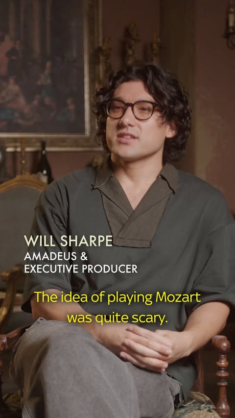 Instagram post by @paulbettany for Sky TV. Caption reads: A look inside the "music-filled world" of Amadeus,....