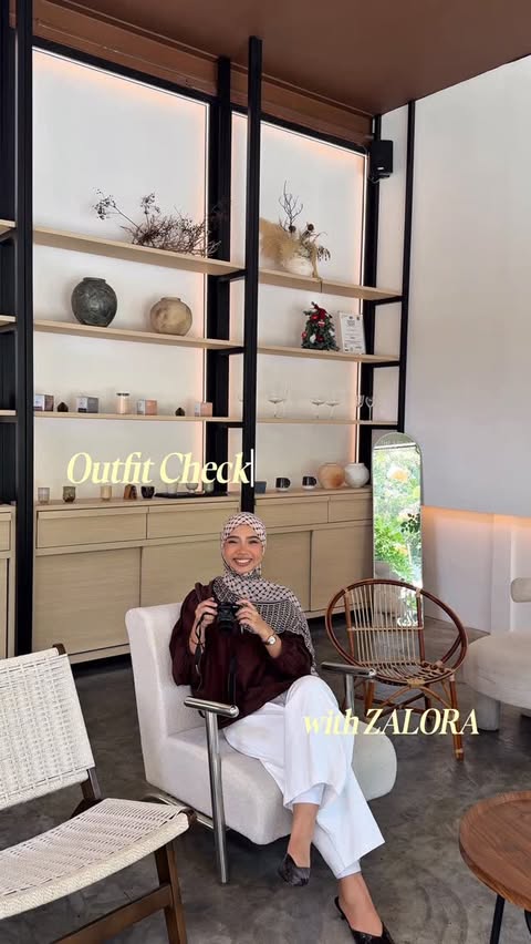 Instagram post by @alyaiirdina for ZALORA Singapore. Caption reads: can you tell brown is my favorite color ZALXALYA15....