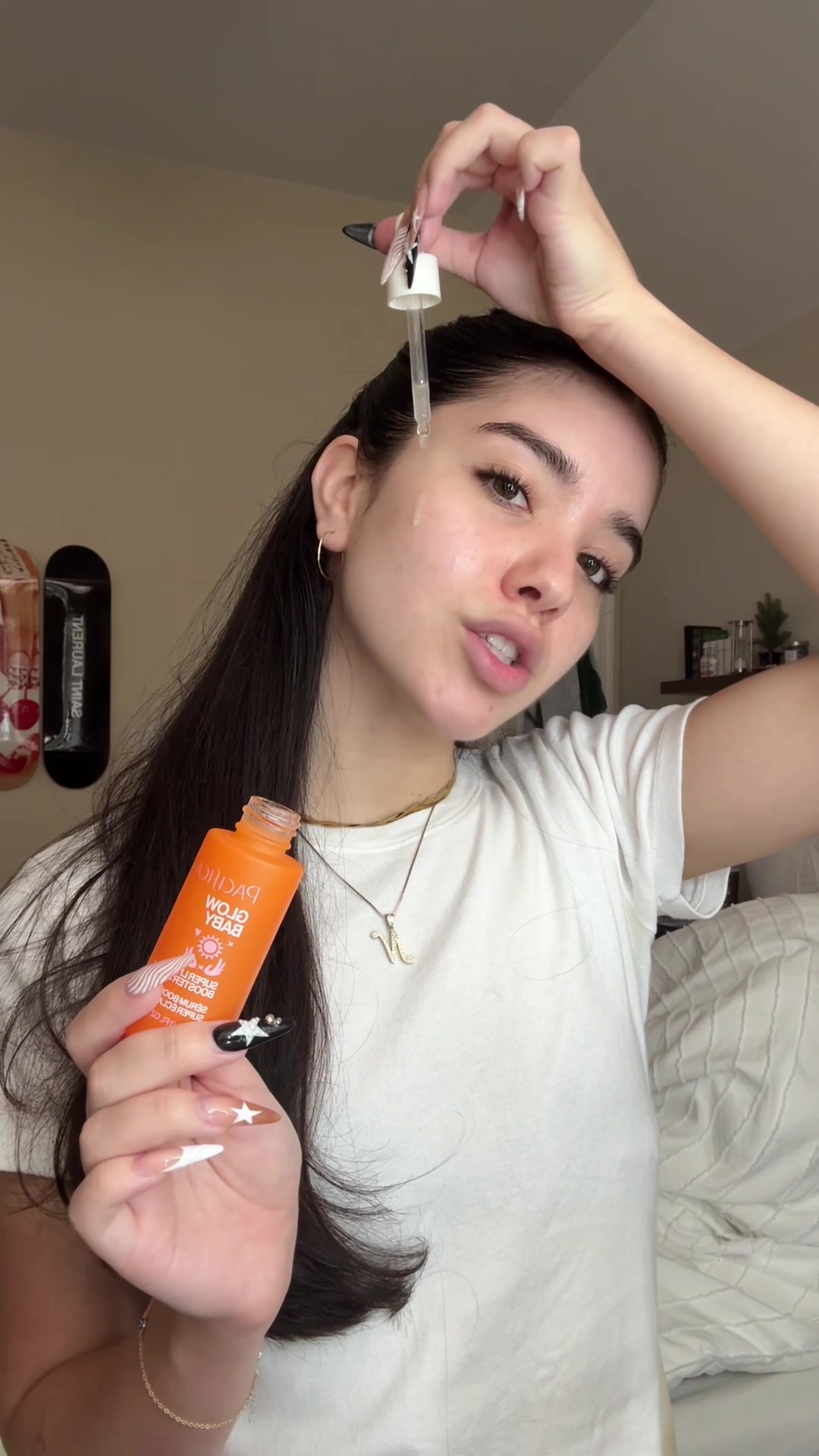 TikTok post by @nataxtrada for Pacifica Beauty. Caption reads: the best skin prep is from @pacificabeauty 💋....