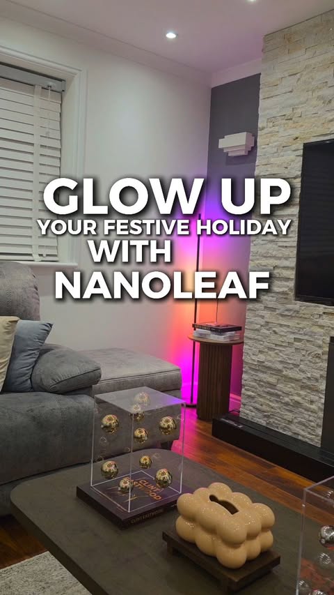 Instagram post by @shufflesstudio for Nanoleaf. Caption reads: [...] right gift this holiday period? Well....