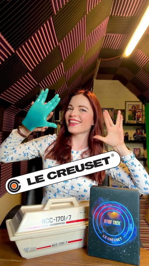 Instagram post by @ellie.littlechild for Le Creuset. Caption reads: [...] we never knew we needed!! @startrek X....