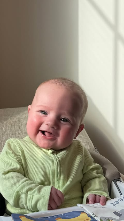 Instagram post by @maggiemhunt for Bobbie. Caption reads: [...] that sweet baby laugh we’ve been loving....