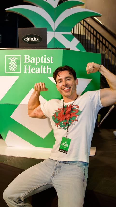 Instagram post by @patrickfrost2 for Baptist Health. Caption reads: [...] at the Men's Health Summit with....