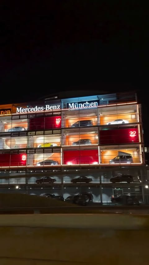 Instagram post by @mymunichjournal for Mercedes-Benz. Caption reads: On my way to the airport, I captured this moment.....