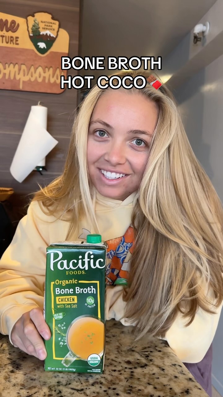 Instagram post by @harrishikers for Pacific Foods. Caption reads: I’ll now be holding space for this hot chocolate....