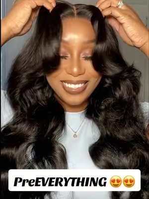 TikTok post by @kenishaelita for Sunber Hair. Caption reads: [...] WORK FOR ME 😩 so YES PLEASEEEE 😍😍 @Sunber....