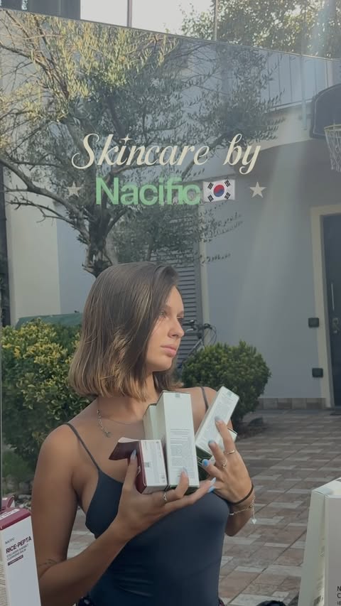 Instagram post by @manila.chiarello for NACIFIC. Caption reads: skincare by @nacific_official 🇰🇷 *gift.