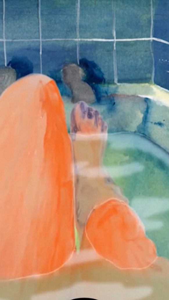 Instagram post by @ceciliareeve for Vimeo. Caption reads: Is the most meditative place on Earth a warm bath?....