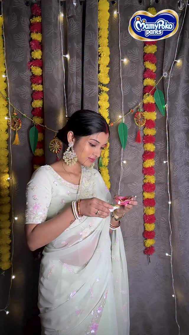 Instagram post by @soumili7 for MamyPoko. Caption reads: Our first Diwali together — and my heart couldn’t....