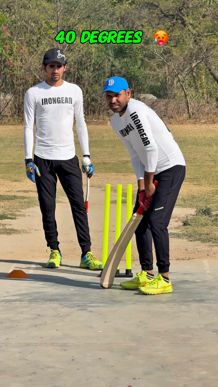 Instagram post by @arhambutt150 for IRONGEAR Fitness. Caption reads: Tag Cricket Lovers❤️—Training In Hot Weather 🥵....