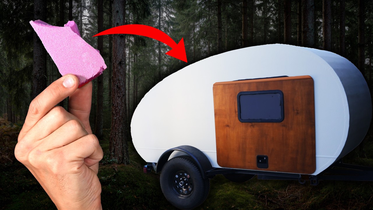YouTube post by @NFTI for Huel. Caption reads: Building Ultralight Campers from Surprising....
