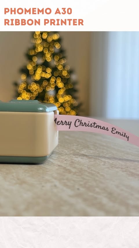 Instagram post by @makelifesimpler_ for Phomemo. Caption reads: An easy way to elevate your gift-wrapping this....