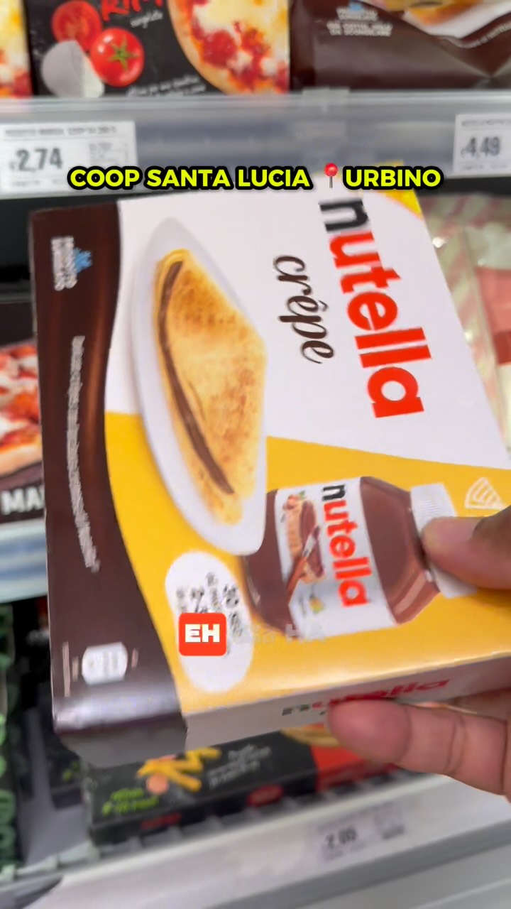 Instagram post by @lu_crepe_toker for Nutella. Caption reads: Chi di voi le ha già provate? #creperia #crêpe....