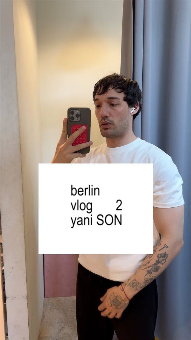 Instagram post by @tuluerden for SOFI. Caption reads: berlin vlog 2 geldi 🥹💖 gittiğim yerleri....