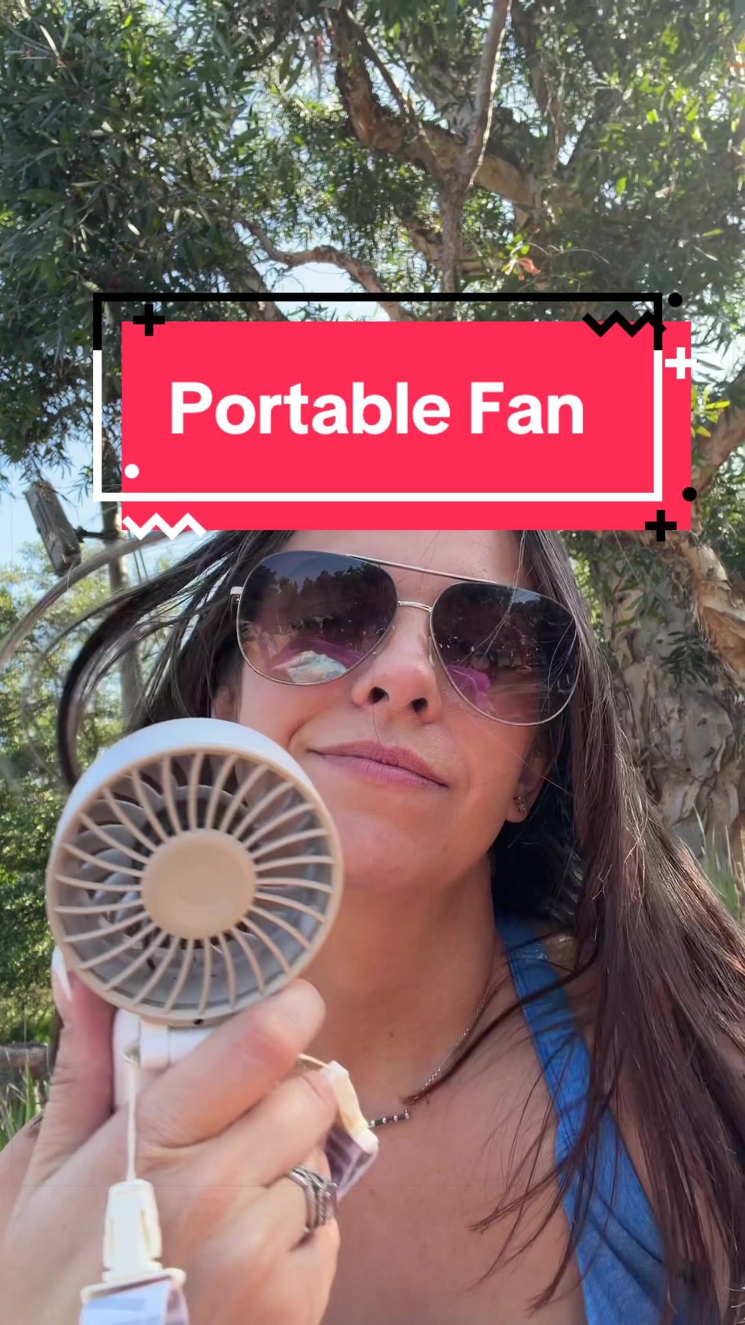 TikTok post by @dreamingofdisneypodcast for Ocoopa. Caption reads: [...] parks! I’m in love with this fan from....