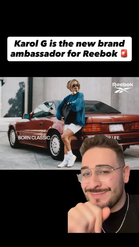 Instagram post by @tomas_mier for Reebok. Caption reads: [...] officially stepping into a new era with....