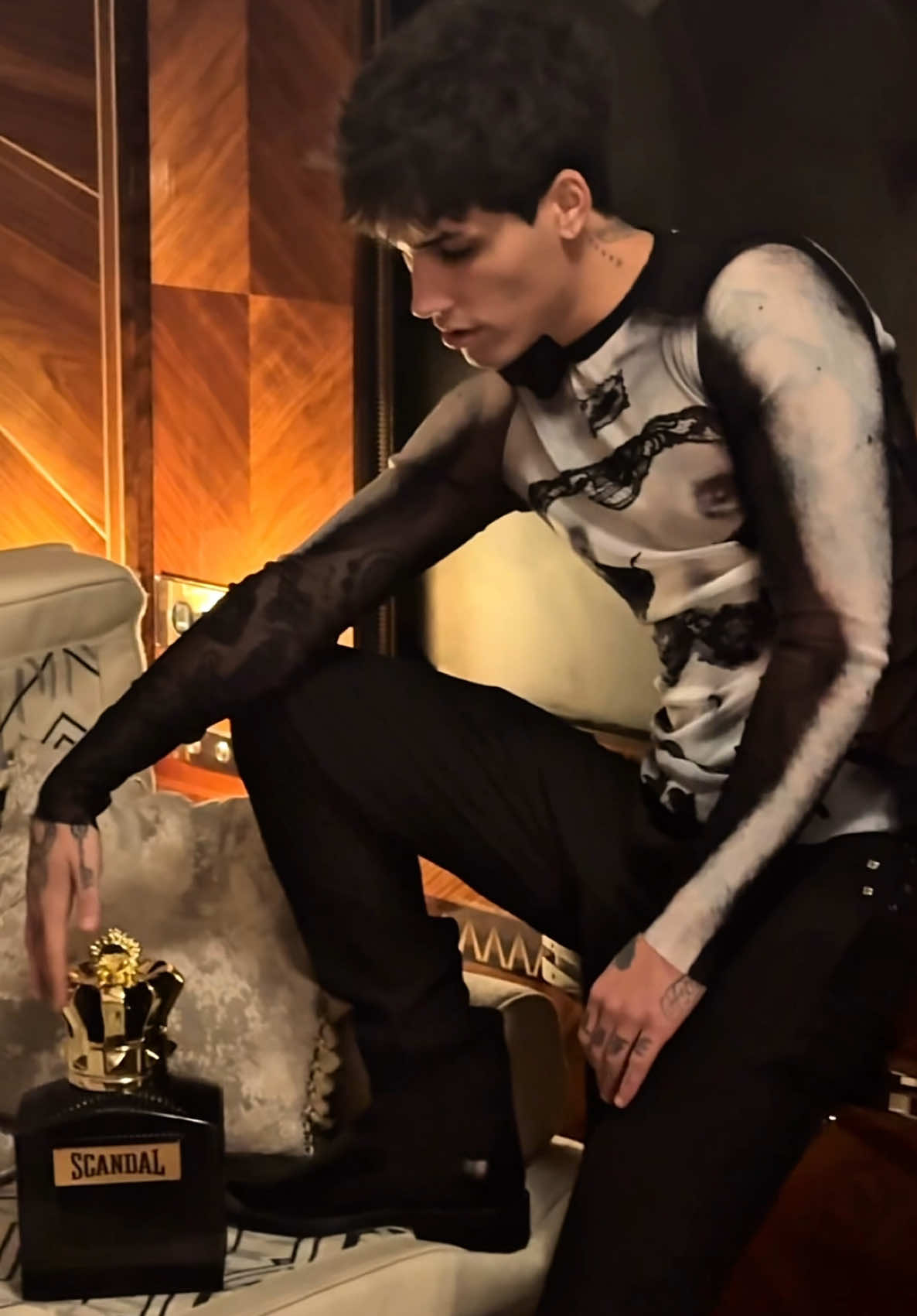 TikTok post by @so.gian for JeanPaulGaultier. Caption reads: Hop on with me and @JeanPaulGaultier on the iconic....