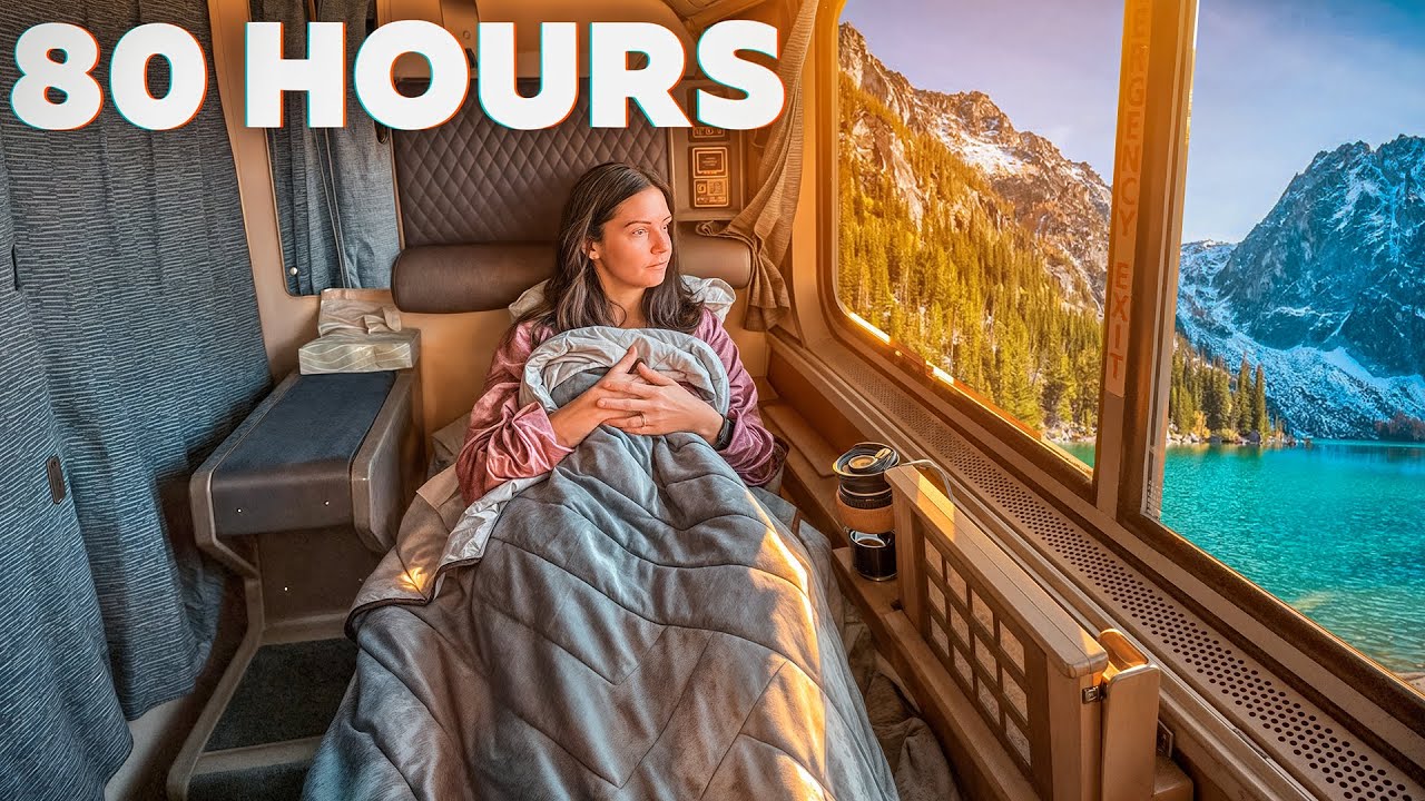 YouTube post by @chloeandludvig for Hotels.com. Caption reads: Living in a Tiny Roomette from NYC to Seattle on....
