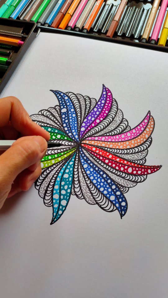 Instagram post by @lady_meli_art for STABILO. Caption reads: Drawing of the day 😊 would you try?

#stabilo....