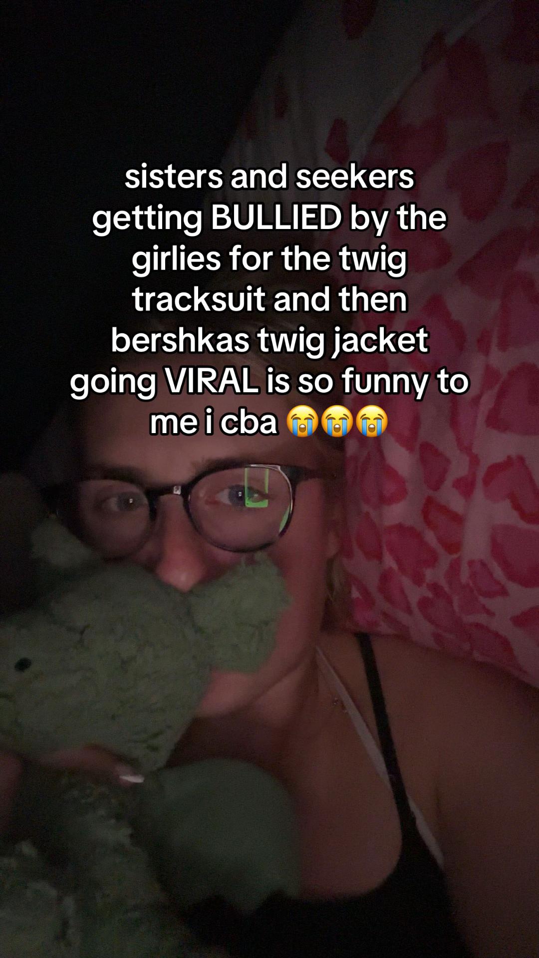 TikTok post by @abbyhattonn for Sisters And Seekers. Caption reads: [...] even buy it let alone hate on it @Sisters....