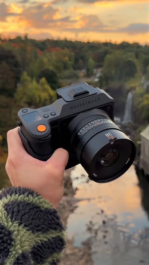 Instagram post by @kylersteele for Hasselblad. Caption reads: Natural Color Solution on Hasselblad X2D....