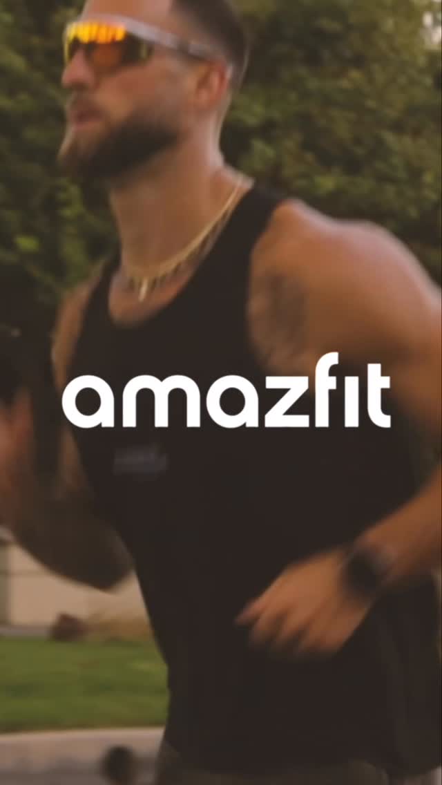Instagram post by @matttralli5 for Amazfit. Caption reads: Marathon mode: ON 🏃🏻‍♂️‍➡️

The @amazfit.global....